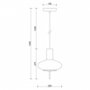 Lampa wisząca nad wyspę Torni TOA122P0 metalowa czarna biała