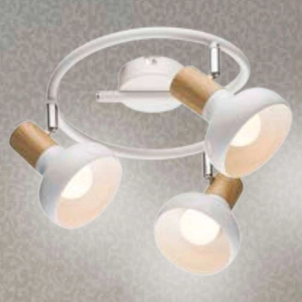 Plafon LAMPA sufitowa PUERTO 98-62697 Candellux metalowa OPRAWA skandynawska regulowana drewno biała