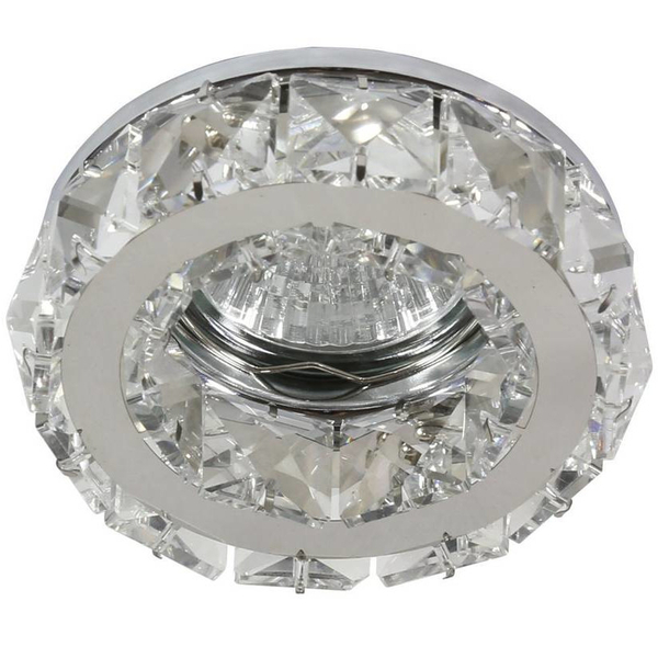 Glamour lampa sufitowa SK wpust crystal do salonu chrom