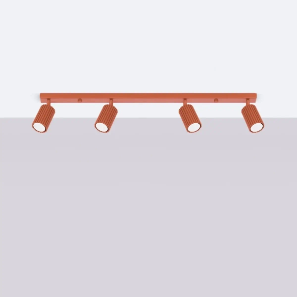 Sufitowa lampa regulowana KARBON SL.1641 na listwie czerwona