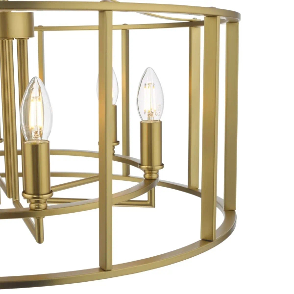 Świecznikowa lampa wisząca Mya MYK0663 do przedpokoju szczotkowany brąz