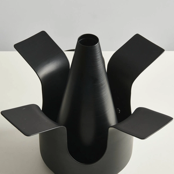 Stołowa lampka przydymiona FATA ST-7278-S BLACK bańka do sypialni czarny