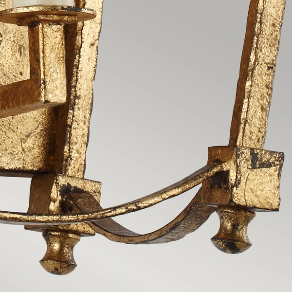 Kinkiet antyczny QN-THAYER2-ADB na korytarz ramka złota