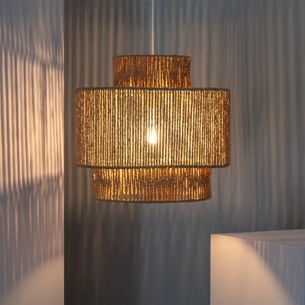 Salonowa lampa wisząca Boho ABR-LW14-BH-E27 Abruzzo tuba brązowy