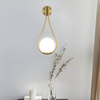Szklana lampa na ściane Milano ABR-KA-G9 Abruzzo kula złoty biały