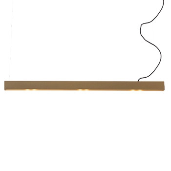 Podłużna wisząca lampa 22208 LED 54W 3000K belka brązowa złota