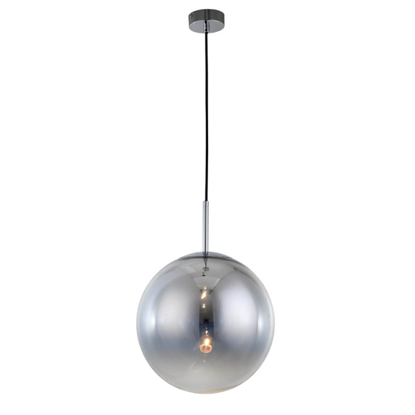 Skandynawska LAMPA wisząca PALLA LP-2844/1P CH Light Prestige loftowa OPRAWA szklany ZWIS kula loft ball srebrna przezroczysta
