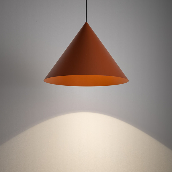 Lampa do salonu trójkątna ZENITH 11486 zwis terakota