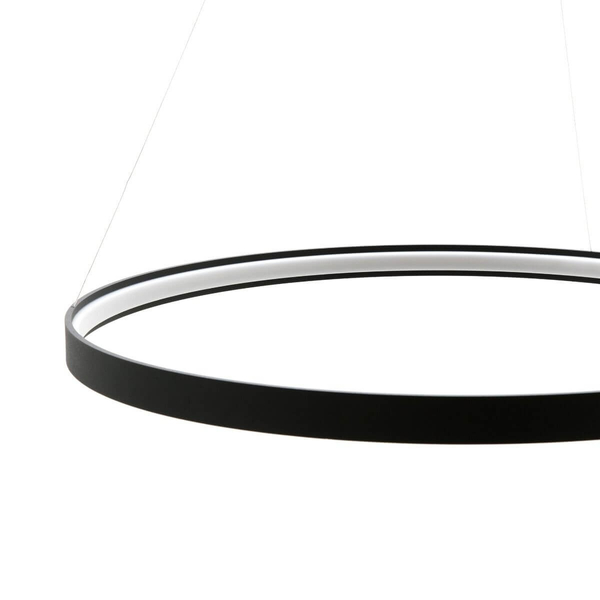 Nowoczesna lampa wisząca CIRLCE LA0722/1-BK LED 70W 3000K pierścień czarny