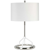 LAMPKA biurkowa VICENZA-TL-WPN Elstead metalowa LAMPA stojąca stołowa biała polerowany nikiel srebrna