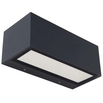 Ścienna LAMPA zewnętrzna GEMINI 5189112118 Lutec metalowa OPRAWA kinkiet LED 20W 3000K prostokątny IP54 szary