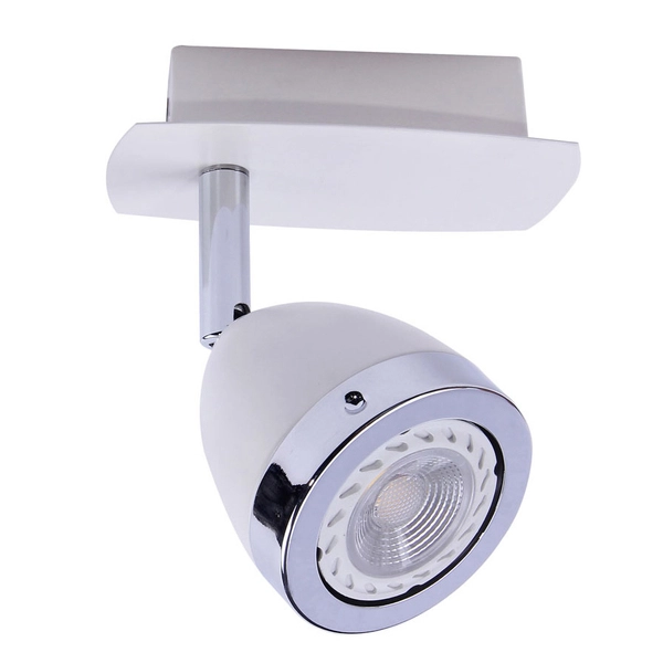 Spot LAMPA sufitowa CALASA SPL-9372-1A WH Italux regulowana OPRAWA metalowy reflektorek biały chrom
