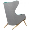 Tapicerowany fotel Hampton Velvet MSE011000304.P02V35 ciemnozielony pepitka