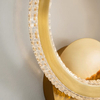 Ścienna LAMPA glamour MONTE LE41692 Luces Exclusivas okrąga OPRAWA kinkiet LED 19W 2925K pierścień ring modernistyczny złot