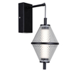 Kinkiet szklany Fuente WL-34395-1-BK LED 5W 3000K czarny przezroczysty