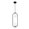 Modernistyczna LAMPA wisząca RING MOD013PL-02B Maytoni metalowa OPRAWA szklane kule balls zwis czarny
