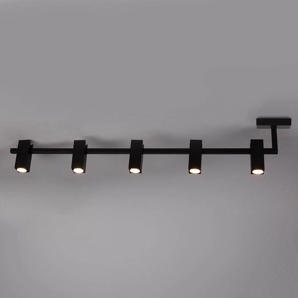 Lampa nasufitowa do gabinetu Top 41021 Sigma tubki podłużna czarna