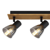 Nasufitowa lampa Claude 54307-3W drewno przydymiona