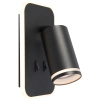 Nocny kinkiet ścienny Pipe Ring ML2081 do czytania tubka czarny