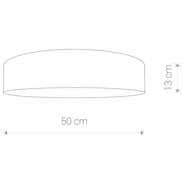 Materiałowy plafon natynkowy Turda 8953 szara lampa do pokoju