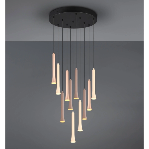 Kaskadowa lampa wisząca FIATO 352091117 LED 3W 2300-4000K czarny multikolor