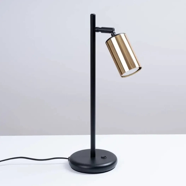 Lampka na biurko Winx SL.1389 Sollux z włącznikiem tuba czarna złota