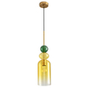 Wisząca lampa nad stół PASTELLO ST-DN399A szklana żółta zielona