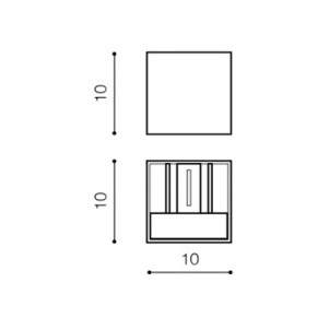 Zewnętrzna lampa ścienna Gambino AZ4471 LED 6W 4000K IP54 kostka szara