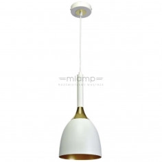 Wisząca lampa CLARK MLP6219 okrągła metalowy zwis industrialny biały