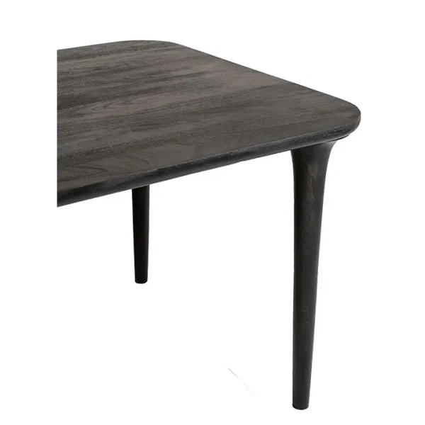 Stół jadalniany LAMINAR MM001501100338 czarny drewniany do jadalni 200x101cm
