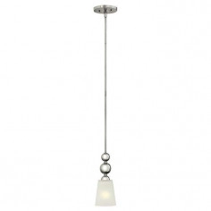 LAMPA wisząca HK-ZELDA-P-A-PN Elstead HINKLEY szklana OPRAWA retro ZWIS podłużny nikiel biały