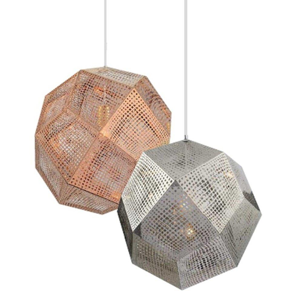 Geometryczna lampa wisząca Futuri star ST-5001 SILVER Step siatka chrom