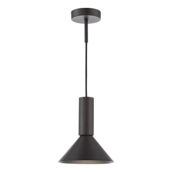 Loftowa lampa wisząca Ragnar RAG0122 do jadalni stożek czarny