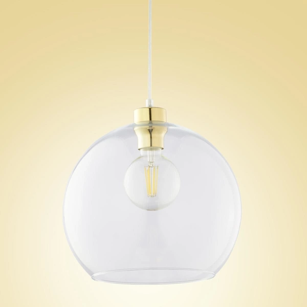 Loftowa lampa wisząca kula Cubus 2742 TK Lighting złota przezroczysta