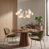 Regulowana lampa wisząca CHIC biała złota ST-DL-2969P-5 10xG9 5W
