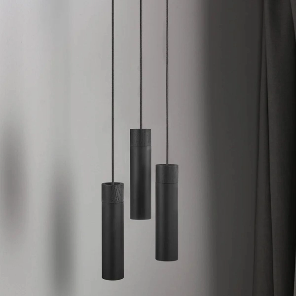 Skandynawska lampa wisząca Tilo 2010473003 Nordlux kaskada tuby czarne