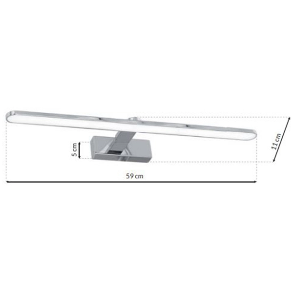 Kinkiet LAMPA ścienna SPLASH ML5614 Milagro łazienkowa OPRAWA metalowa LED 12W 4000K galeryjka IP44 chrom