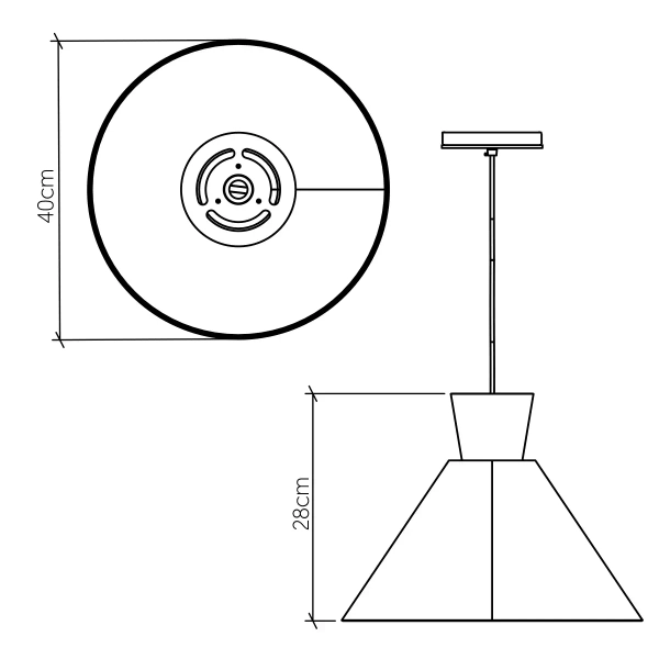 Lampa wisząca drewniana Conical QN-CONICAL-P-M-TEAK nad stół brązowy