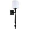 Kinkiet klasyczny Austin W01296BK-WH Cosmolight metal tkanina czarny biały