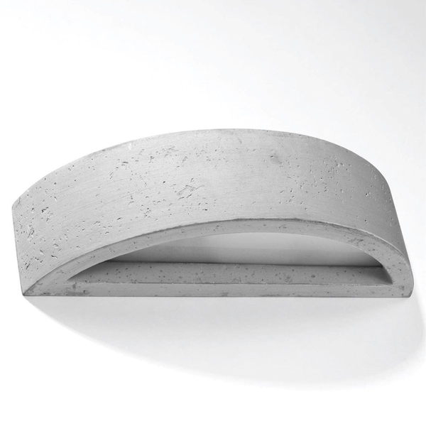 Betonowa lampa ścienna SL.0994 półokrągły kinkiet szary