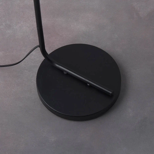 Podłogowa lampka do sypialni Toledo 95456 z wtyczką czarny przezroczysty