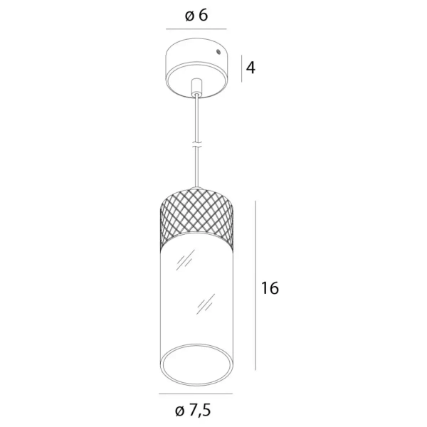 Minimalistyczna lampa wisząca FUSION P0646 LED 7W 3000K biała