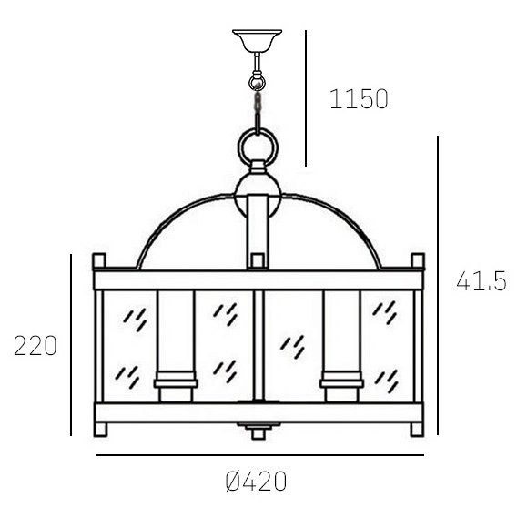 Industrialna LAMPA wisząca NEW YORK P04567CH Cosmolight okrągły zwis szklany chrom