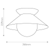 Modernistyczna sufitowa lampa Saucer QN-SAUCER-FM-AB-OPAL IP44 mosiądz