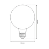 Industrialna żarówka filamentowa LED 6W G125 E27 2700K