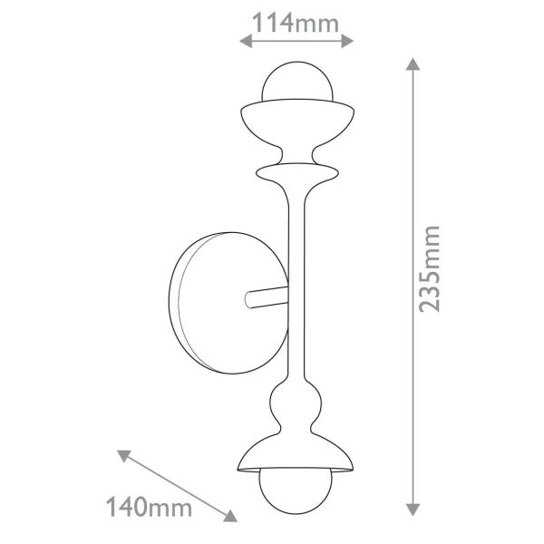Kinkiet ścienny góra-dół Cadence QN-CADENCE-2WB-WHT podwójny biały
