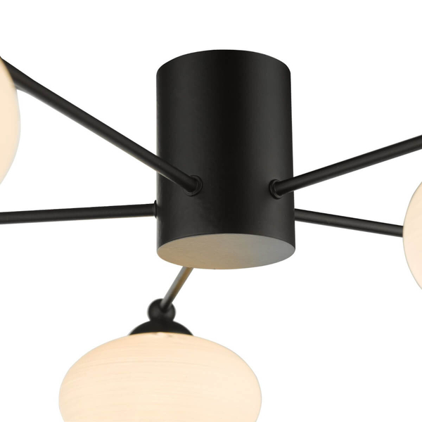 Sufitowa lampa do sypialni Jasper JAS5422 molekuły białe czarne