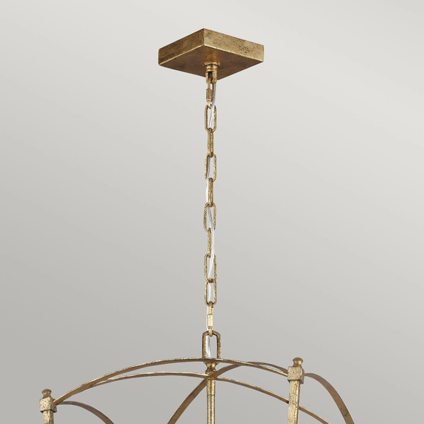 Antyczna lampa wisząca QN-THAYER-4P-ADB do salonu złota