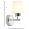 LAMPA ścienna LEE ML6383 Milagro szklana OPRAWA kinkiet chrom biały