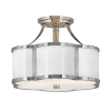 Szklana lampa sufitowa CHANCE QN-CHANCE-SF-S-PN polerowany nikiel